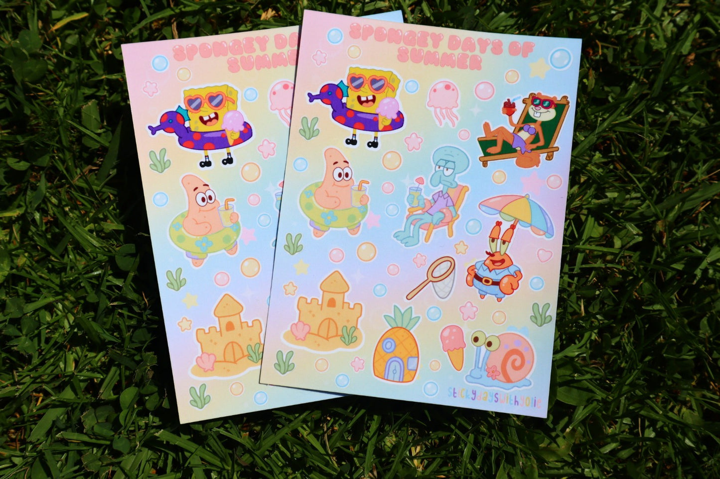 Spongey Days of Summer Sticker Sheet