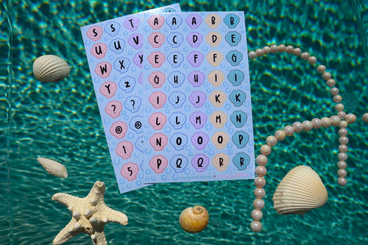 Shell Letter Sticker Sheet