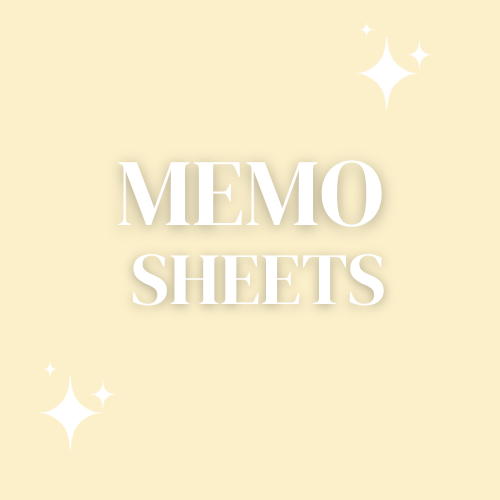 Memo Sheets